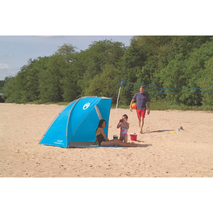 Coleman Beach Shade with 50+ SPF Sun Protection Tent - Blue