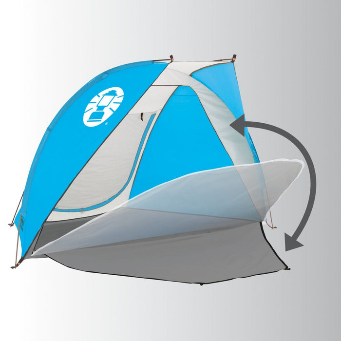 Coleman Beach Shade with 50+ SPF Sun Protection Tent - Blue