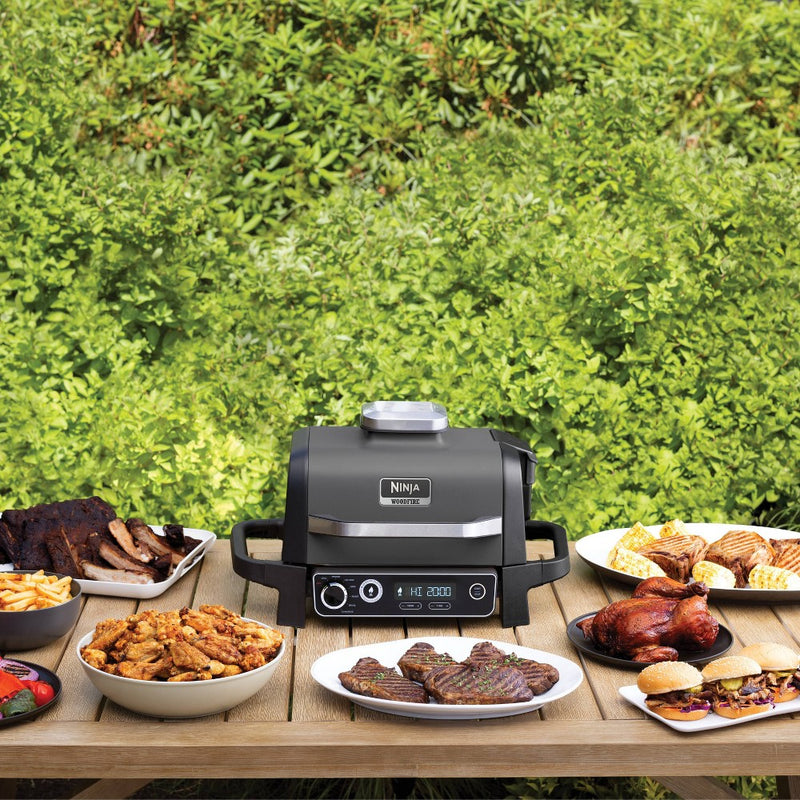 Ninja Woodfire Outdoor Grill & Smoker, 7-in-1 Master Grill, BBQ Smoker and Air Fryer with Woodfire Technology - OG701 (LOCAL PICKUP ONLY)