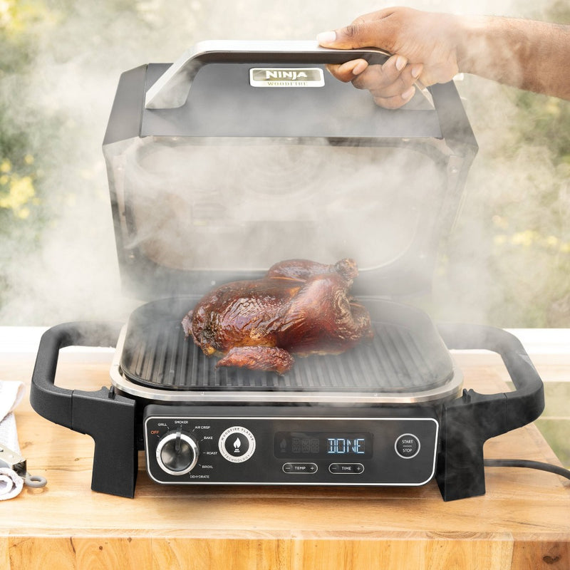 Ninja Woodfire Outdoor Grill & Smoker, 7-in-1 Master Grill, BBQ Smoker and Air Fryer with Woodfire Technology - OG701 (LOCAL PICKUP ONLY)