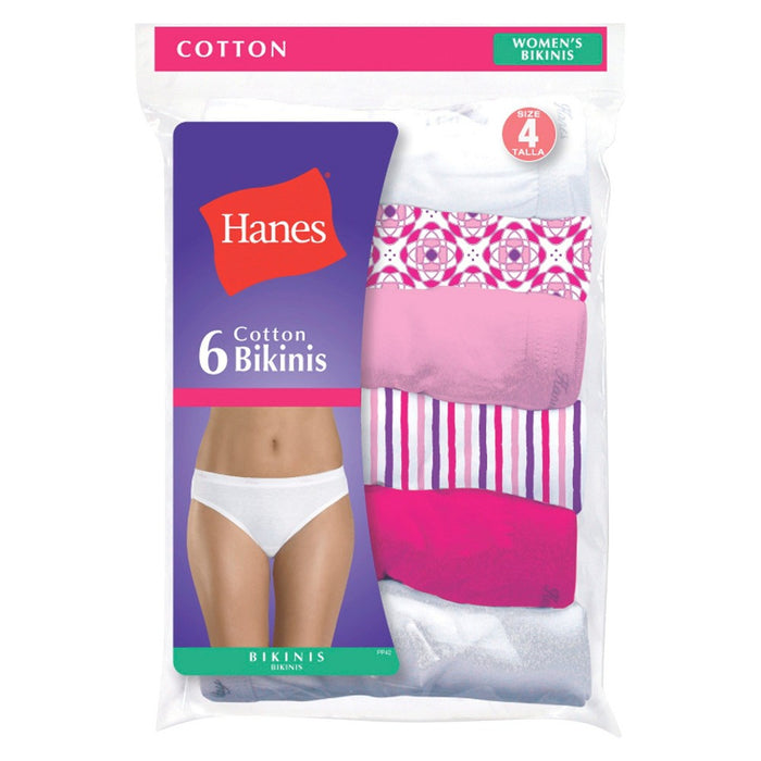 Hanes Women's Core Cotton Bikini Panties 6pk - 5