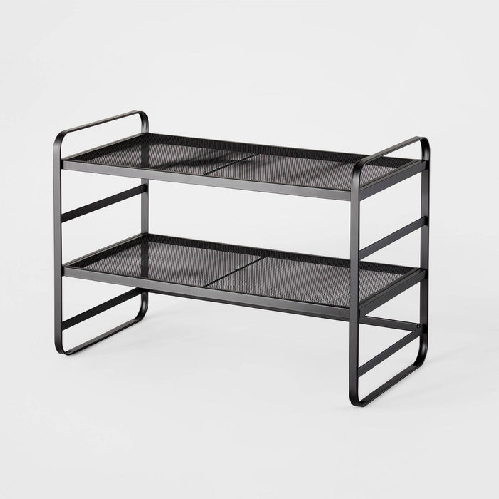 2 Tier Shoe Rack Black Metal Mesh - Brightroom™ (LOCAL PICKUP ONLY)