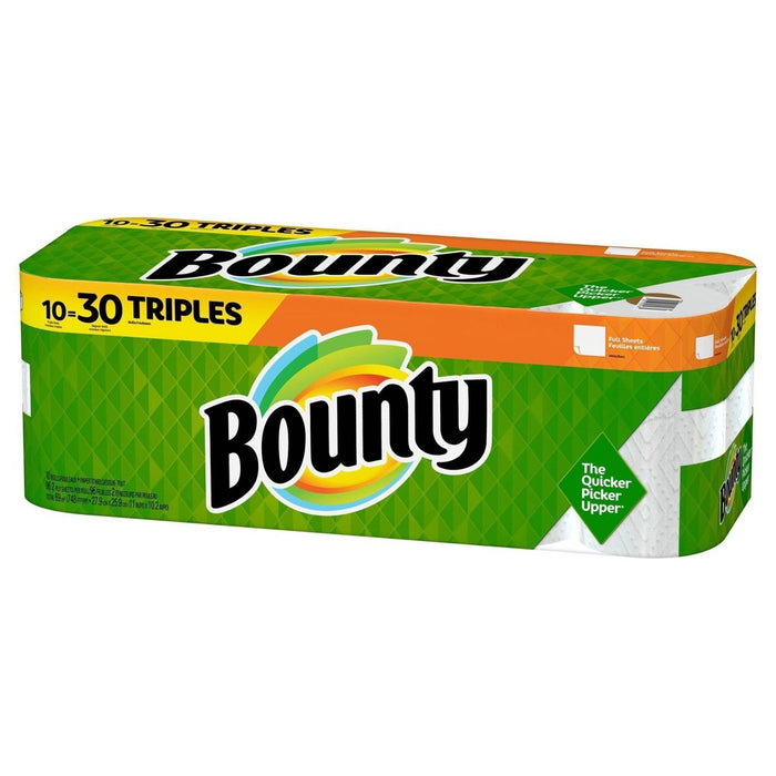 Bounty Full Sheet Paper Towels - 10 Triple Rolls