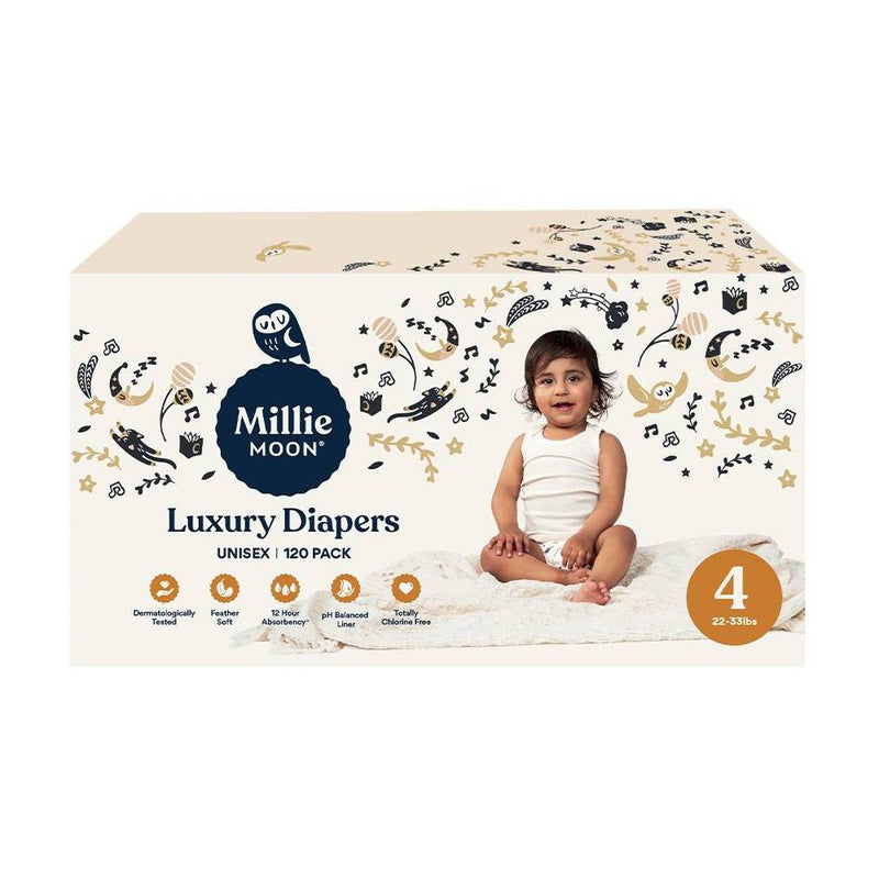 Millie Moon Lux Disposable Diapers - Size 4 - 120ct
