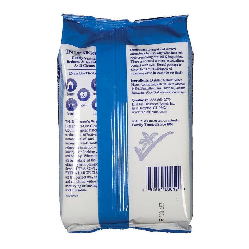 T.N. Dickinson's Witch Hazel Cleansing Cloths - 25ct