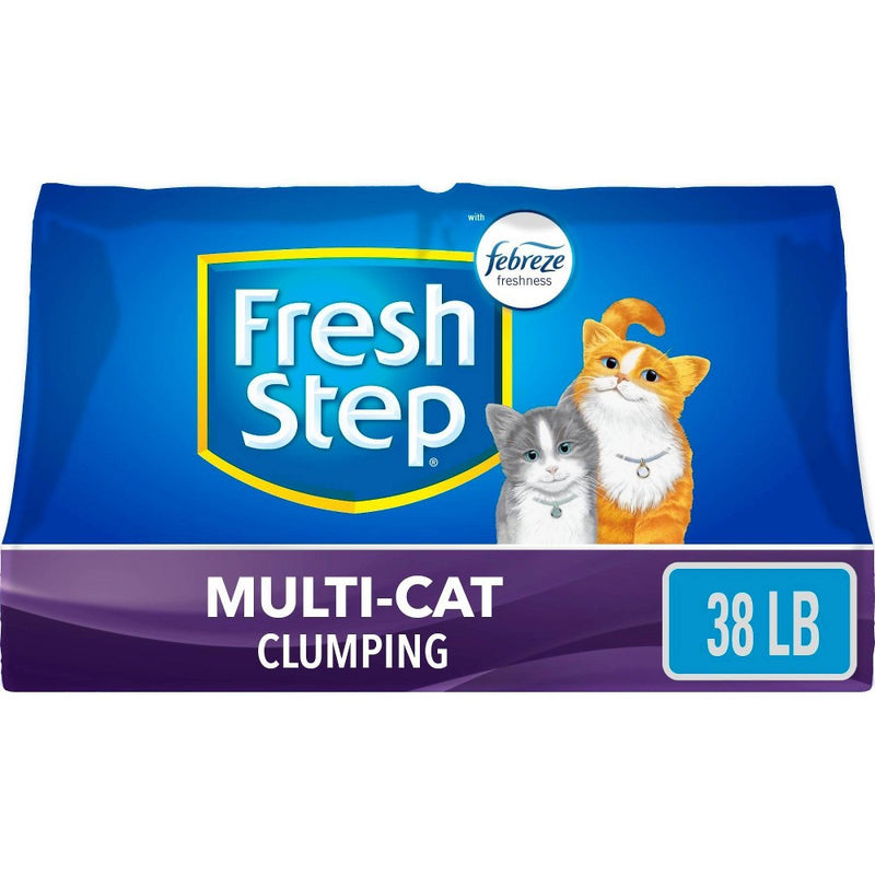 Fresh Step Multi-Cat Scented Litter with The Power of Febreze Clumping Cat Litter - 38lb (LOCAL PICKUP ONLY)