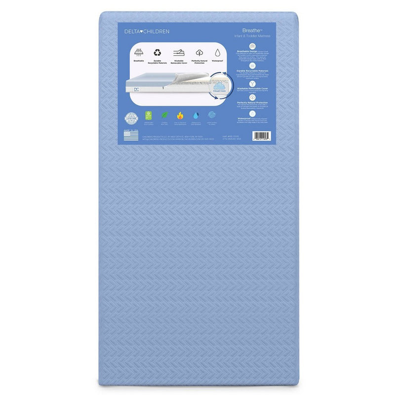 Delta Children Breathe Mattress - Breathable Baby Crib and Toddler Mattress with Cloud Core (LOCAL PICKUP ONLY)