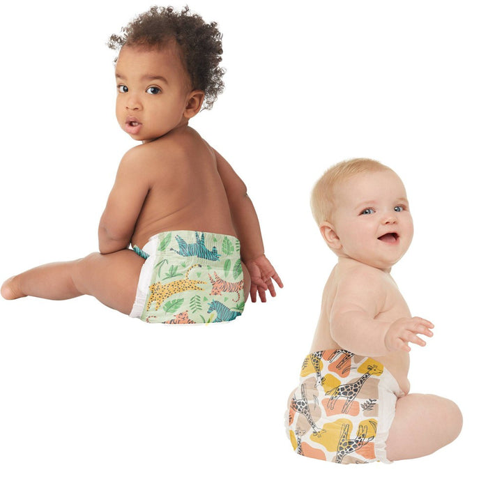 The Honest Company Clean Conscious Disposable Diapers Stripe Safari & Seeing Spots - Size 1 - 80ct