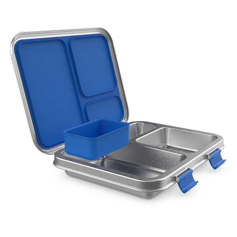 Bentgo Kids' Stainless Steel Leak-Resistant Lunch Box, Bento-Style, 3 Compartments, Eco-Friendly- 4 Cup