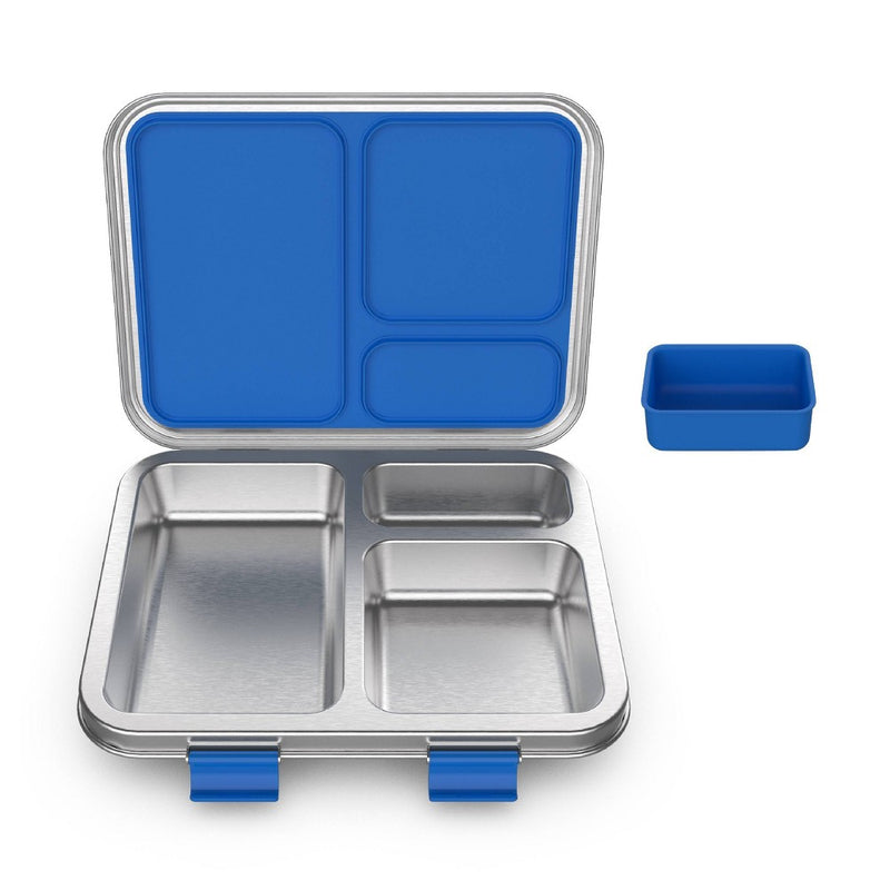 Bentgo Kids' Stainless Steel Leak-Resistant Lunch Box, Bento-Style, 3 Compartments, Eco-Friendly- 4 Cup