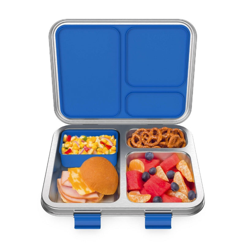 Bentgo Kids' Stainless Steel Leak-Resistant Lunch Box, Bento-Style, 3 Compartments, Eco-Friendly- 4 Cup
