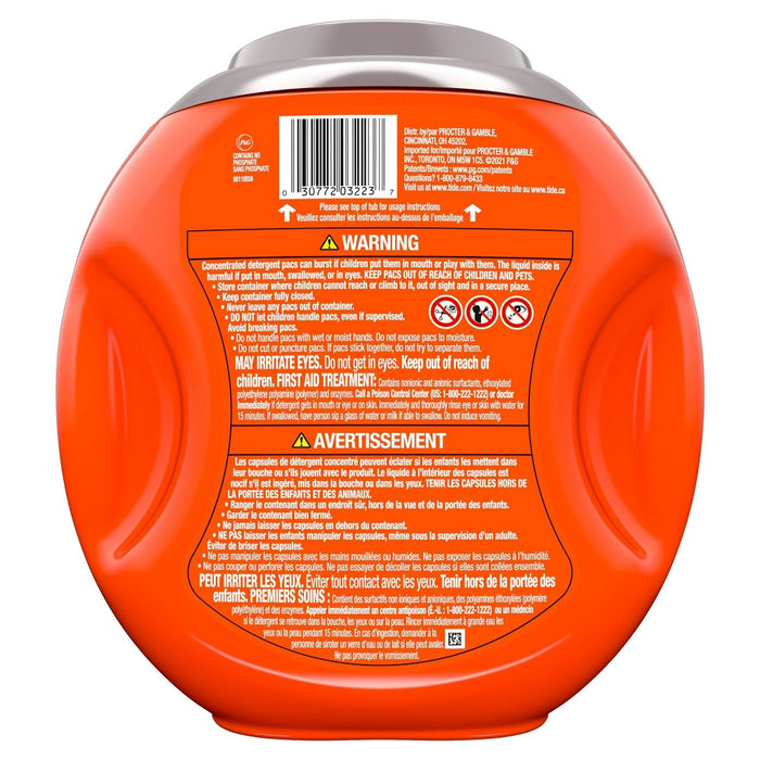 Tide Ultra OXI Power Pods with Odor Eliminators for Visible and Invisible Dirt Laundry Detergent Pacs - 61oz/32ct