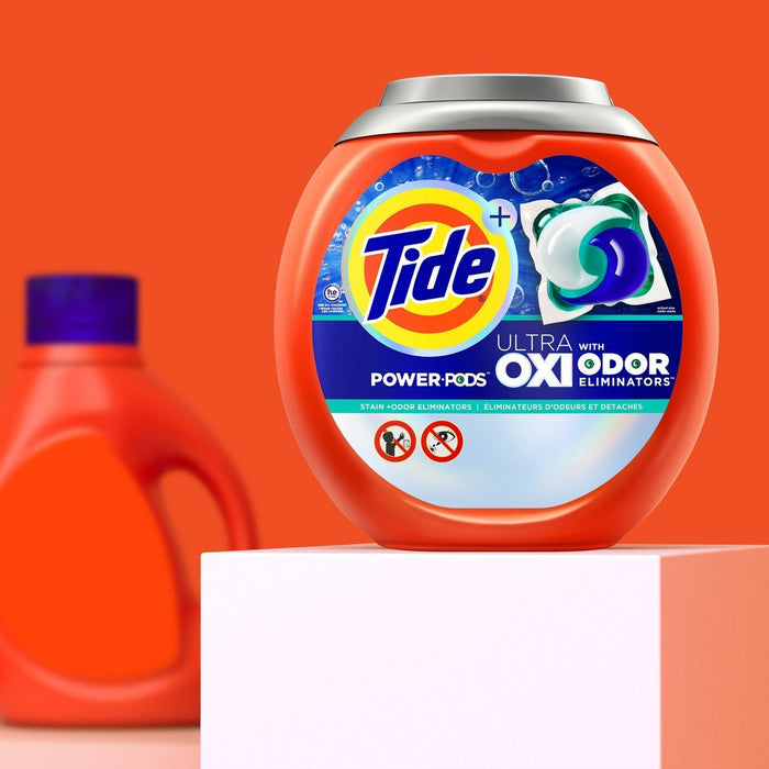 Tide Ultra OXI Power Pods with Odor Eliminators for Visible and Invisible Dirt Laundry Detergent Pacs - 61oz/32ct