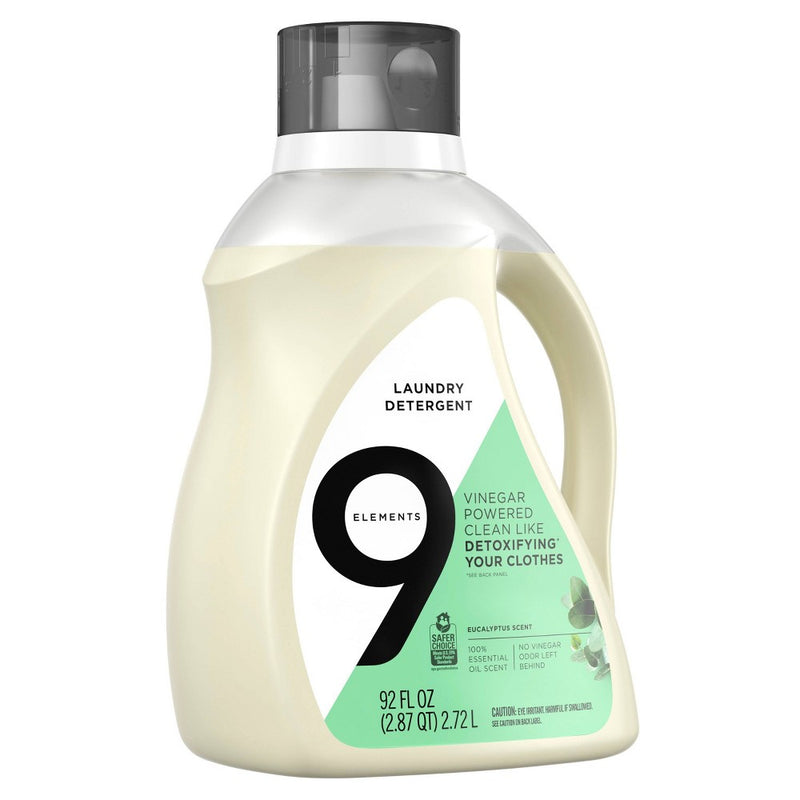 9 Elements Liquid Laundry Detergent - Eucalyptus - 92 fl oz