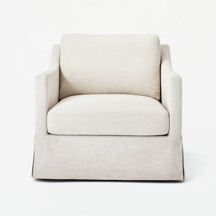Vivian Park Upholstered Swivel Chair Cream - Threshold™ designed with Studio McGee (LOCAL PICKUP ONLY)