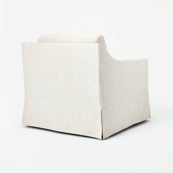 Vivian Park Upholstered Swivel Chair Cream - Threshold™ designed with Studio McGee (LOCAL PICKUP ONLY)