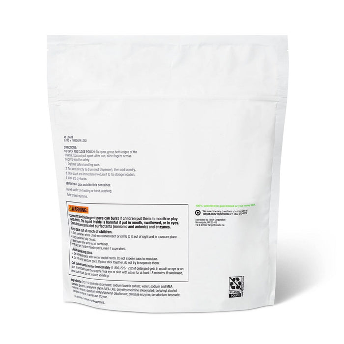 3-in-1 Laundry Detergent Pacs - Free & Clear - 45ct/32.5oz - up & up™