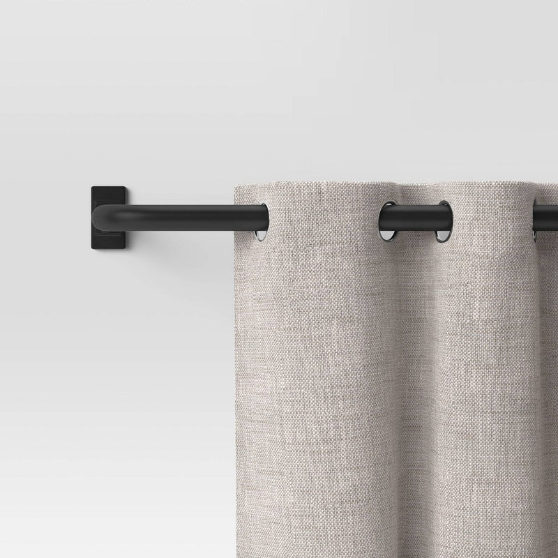 66"-120" Blackout Rectangle Curtain Rod Black - Threshold™ (LOCAL PICKUP ONLY)
