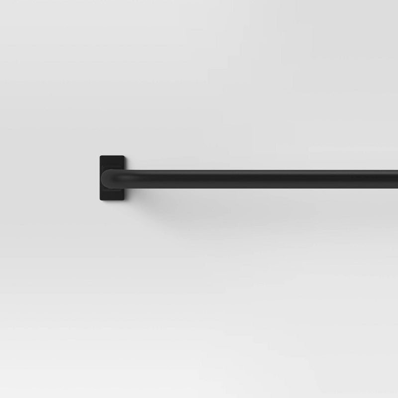 66"-120" Blackout Rectangle Curtain Rod Black - Threshold™ (LOCAL PICKUP ONLY)