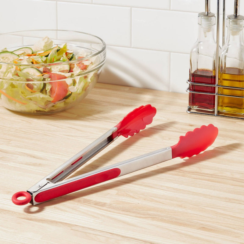 Stainless Steel Kitchen Tongs Red - Room Essentials™