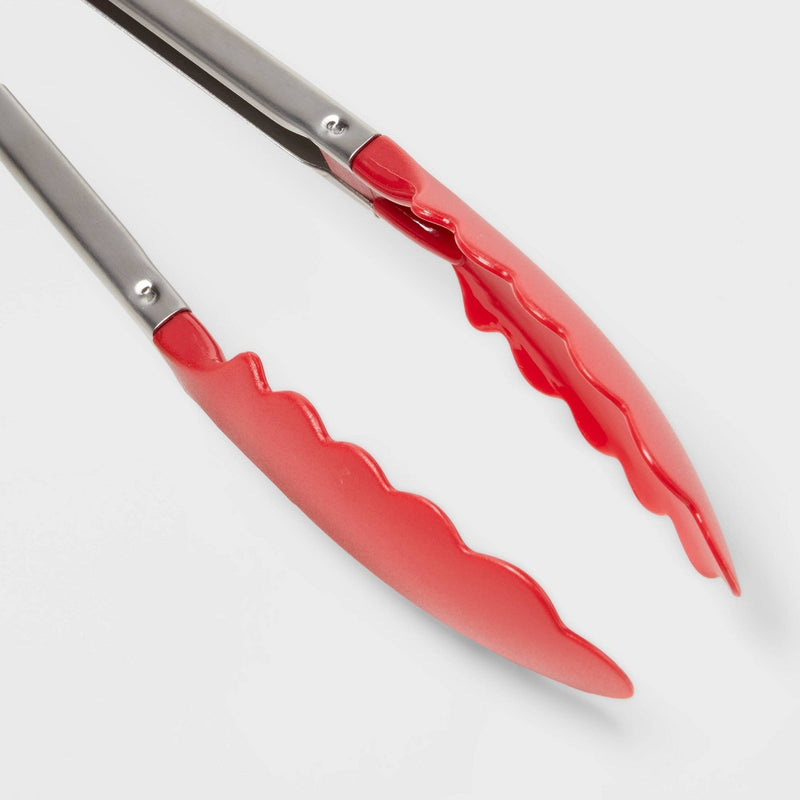 Stainless Steel Kitchen Tongs Red - Room Essentials™
