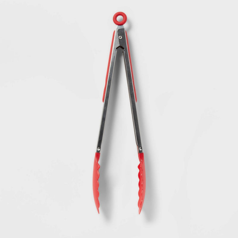 Stainless Steel Kitchen Tongs Red - Room Essentials™
