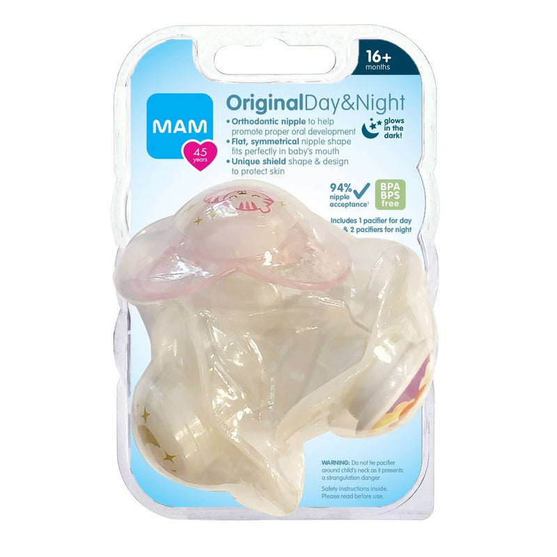 MAM 3pk Day & Night Pacifier 16+ Months - Girl