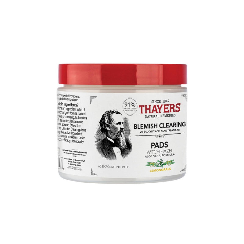 Thayers Natural Remedies Witch Hazel Blemish Pads - 60ct