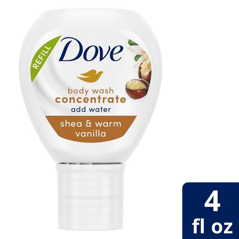 Dove Beauty Shea & Warm Vanilla Concentrate Body Wash Refill - 4 fl oz/Makes 16 fl oz