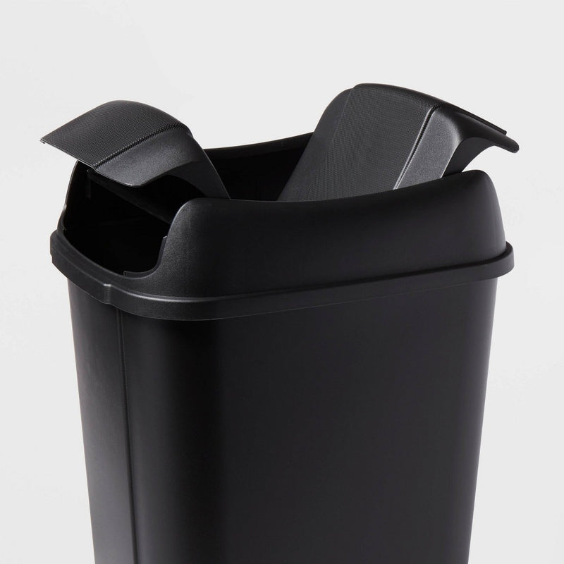 13.3gal Pivot Lid Waste Can Black - Brightroom™ (LOCAL PICKUP ONLY)