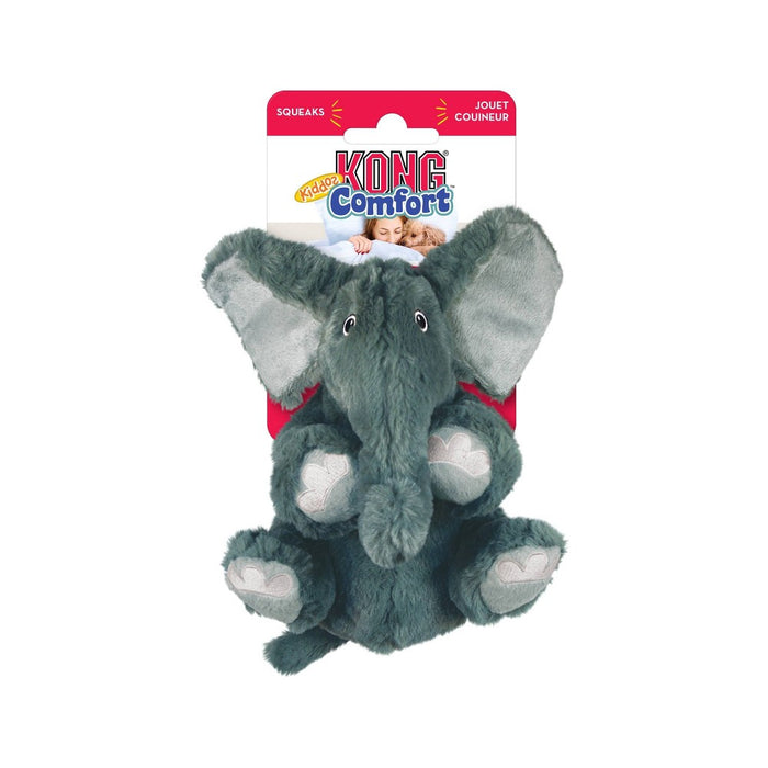 KONG Kiddos Comfort Elephant Dog Toy - Gray - XS