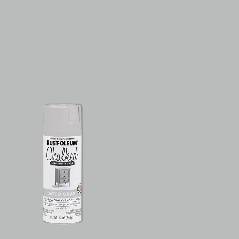 Rust-Oleum 12oz Chalked Ultra Matte Spray Paint Aged Gray