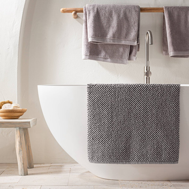 21"x34" Textured Bath Mat Gray - Casaluna™