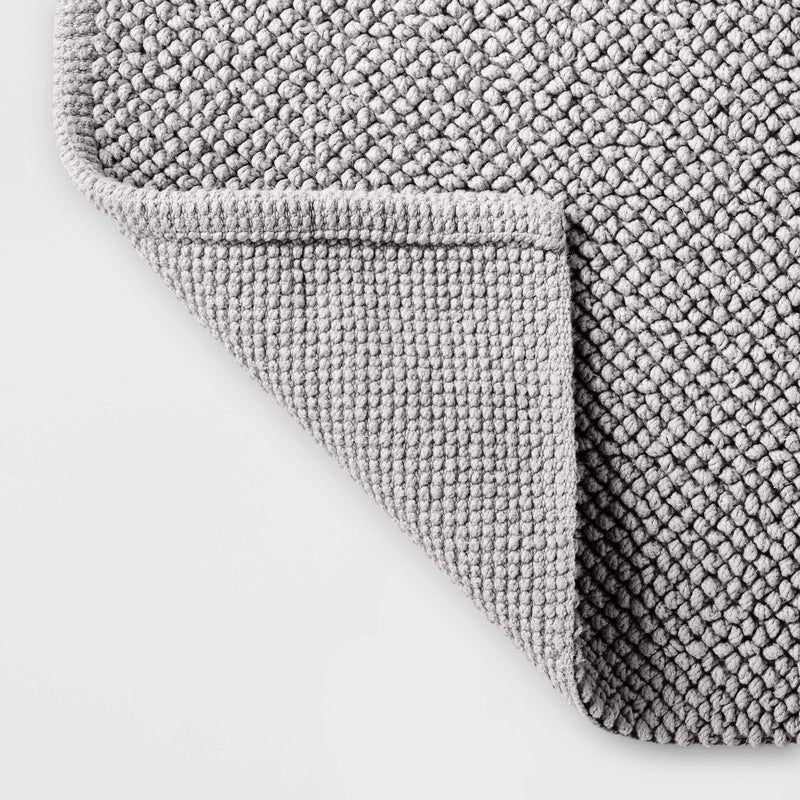 21"x34" Textured Bath Mat Gray - Casaluna™