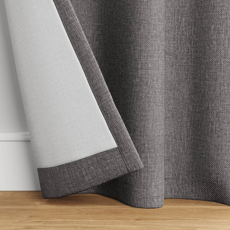 1pc 42"x84" Room Darkening Heathered Window Curtain Panel Dark Gray - Room Essentials™018697495382