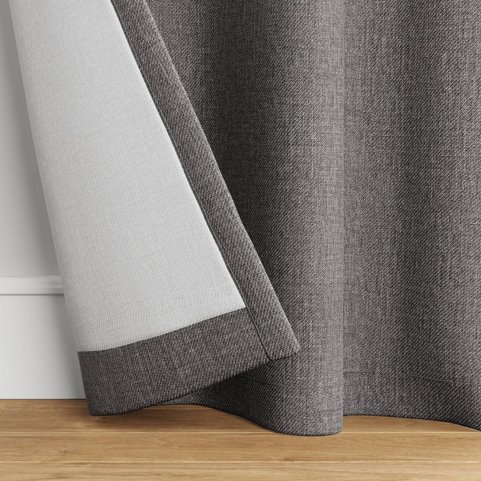 1pc 42"x84" Room Darkening Heathered Window Curtain Panel Dark Gray - Room Essentials™018697495382