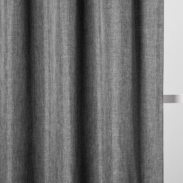 1pc 42"x84" Room Darkening Heathered Window Curtain Panel Dark Gray - Room Essentials™018697495382