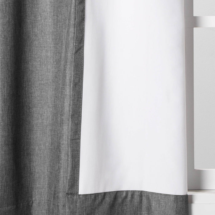 1pc 42"x84" Room Darkening Heathered Window Curtain Panel Dark Gray - Room Essentials™018697495382
