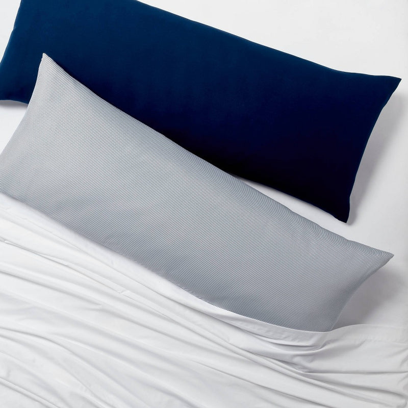 2pk Body Pillow Cover Navy/Navy Stripe - Room Essentials™