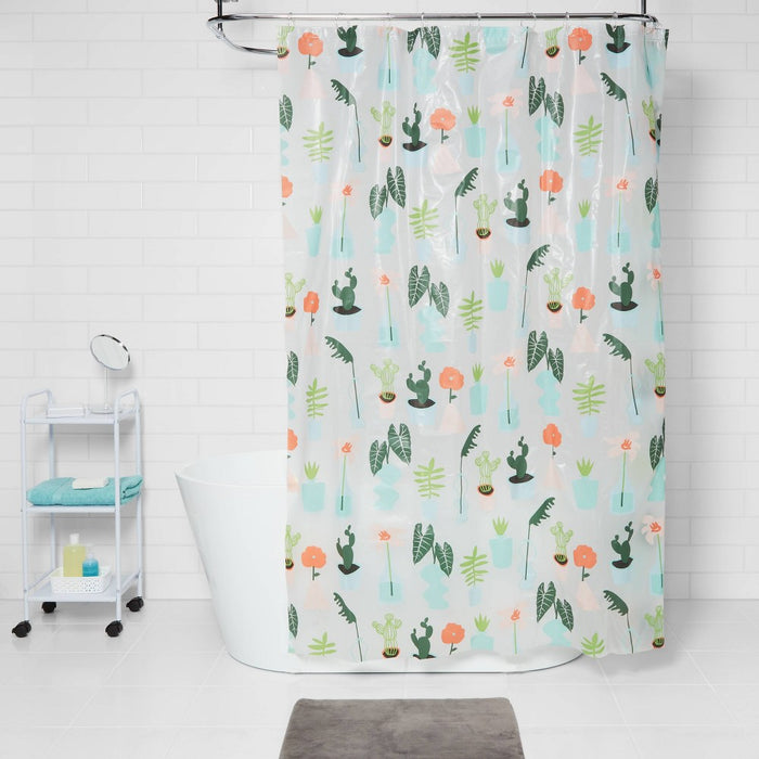 Plants Shower Curtain Green - Room Essentials™