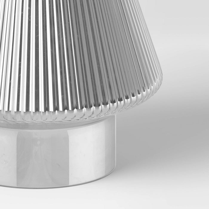 Medium Ribbed Glass Tree Silver - Threshold™