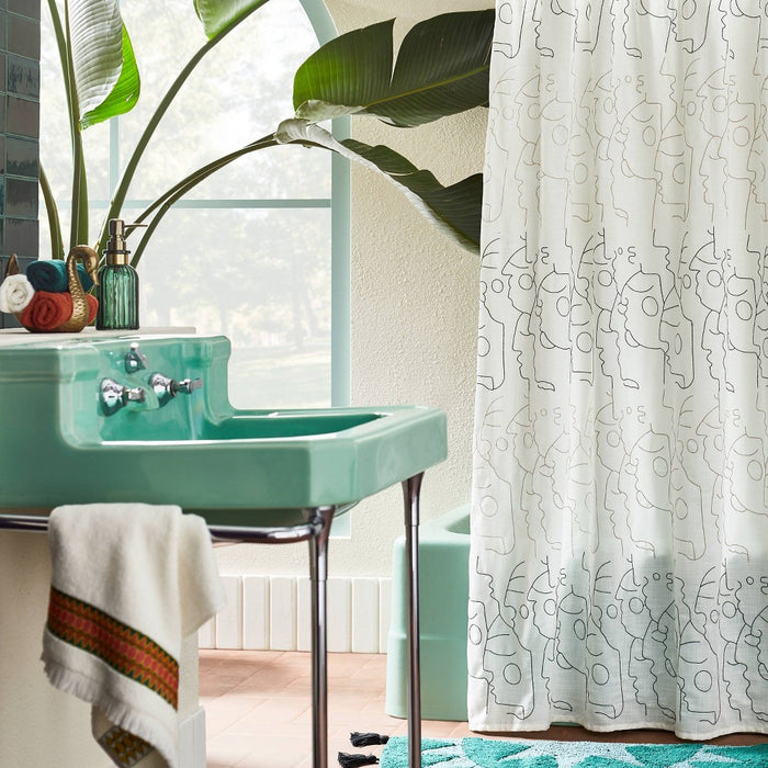 In This Together Shower Curtain White - Opalhouse™ designed with Jungalow™