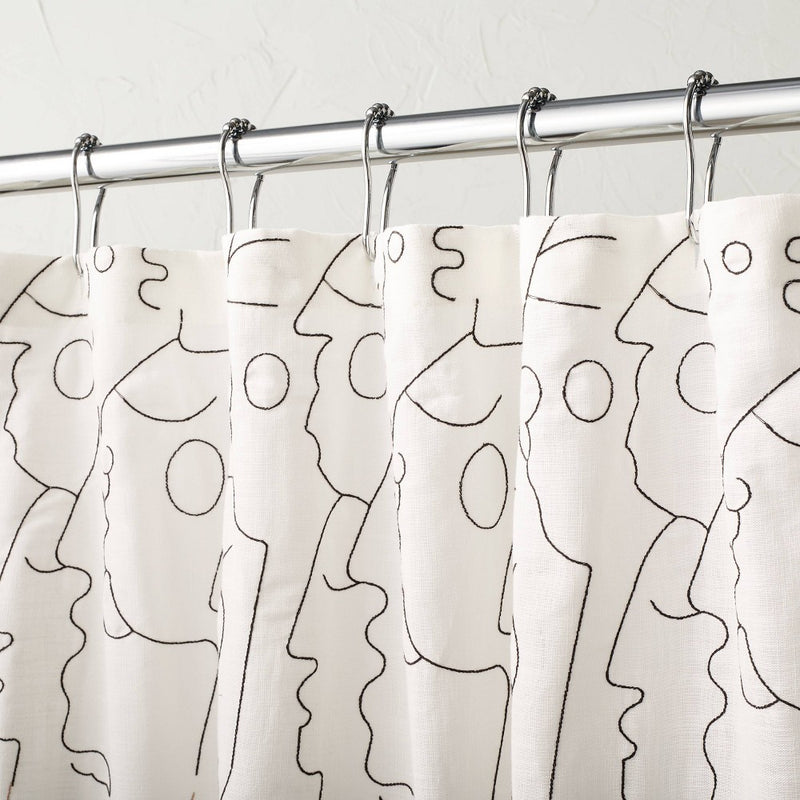 In This Together Shower Curtain White - Opalhouse™ designed with Jungalow™