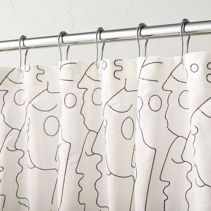 In This Together Shower Curtain White - Opalhouse™ designed with Jungalow™