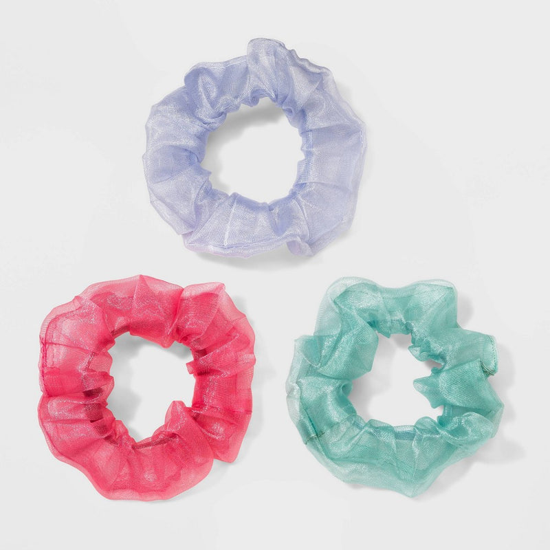 Organza Fabric Twisters Hair Elastics - Wild Fable™