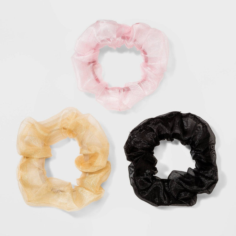 Organza Fabric Twisters Hair Elastics - Wild Fable™