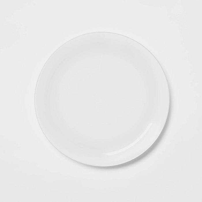 Glass Salad Plates 7.4" White Set of 6 - Made By Design™
