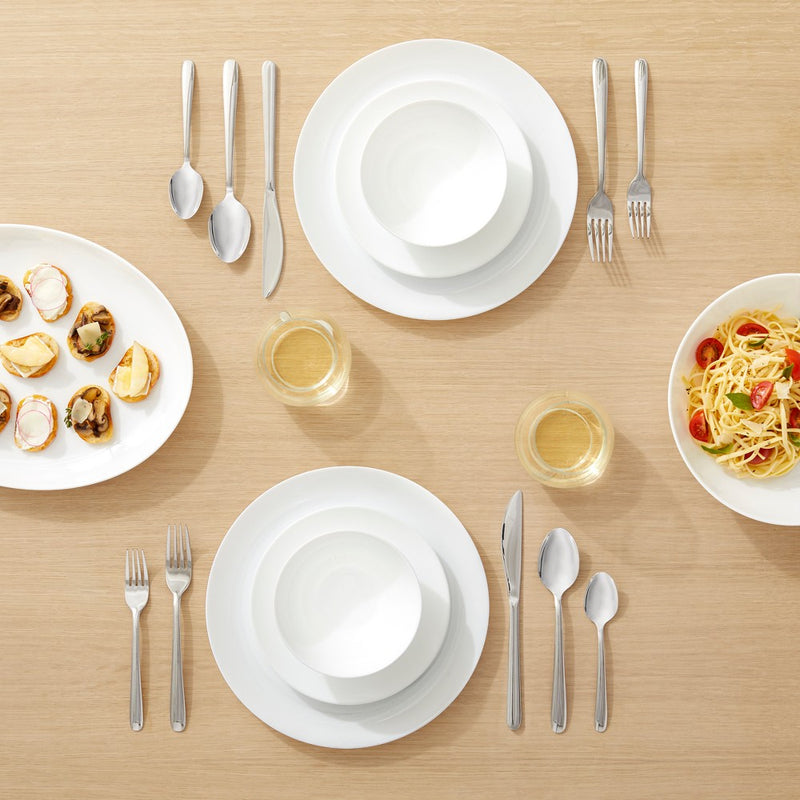 Glass Salad Plates 7.4" White Set of 6 - Made By Design™