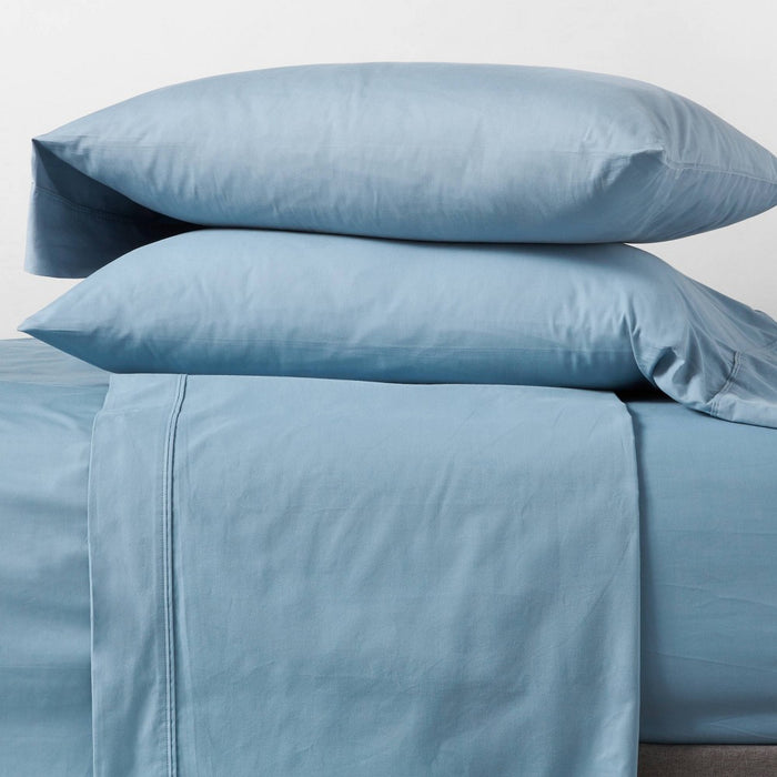 Twin 300 Thread Count Ultra Soft Flat Sheet Light Indigo - Threshold™