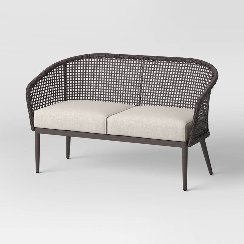 Weybridge Wicker Weave Patio Loveseat - Threshold™ (LOCAL PICKUP ONLY)